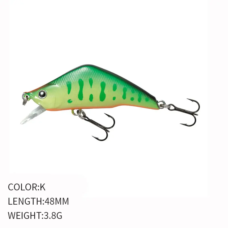 Señuelo de pesca de pececillos, cebo duro Artificial de 48mm y 3,8g, 1 uds, Wobblers, Crankbait, Iscas - imagen 4