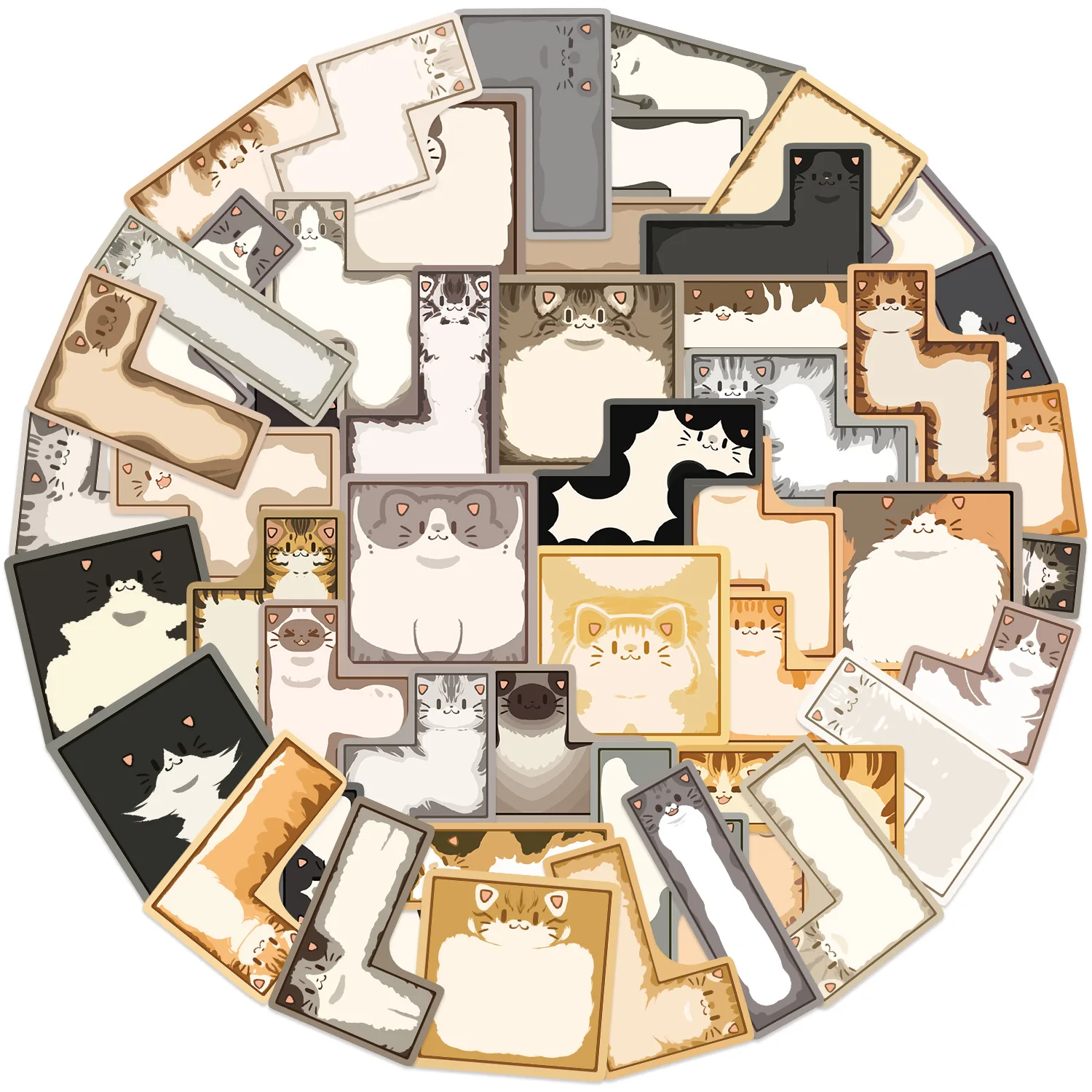 50 Uds lindo gato Tetris pegatinas de grafiti DIY teléfono guitarra portátil maleta taza pegatinas impermeables - imagen 2