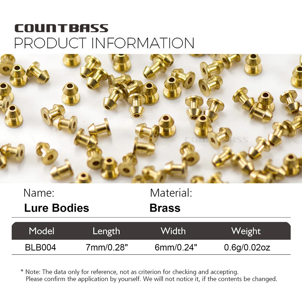 CountBass Lure Bodies Componentes de latón de alta calidad para una durabilidad y rendimiento superiores