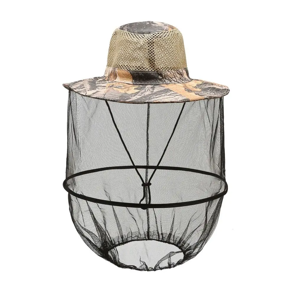 Sombrero antimosquitos con protección solar para exteriores, gorra plegable informal para pesca, protección contra insectos y abejas, sombrero de cubo con protección repelente