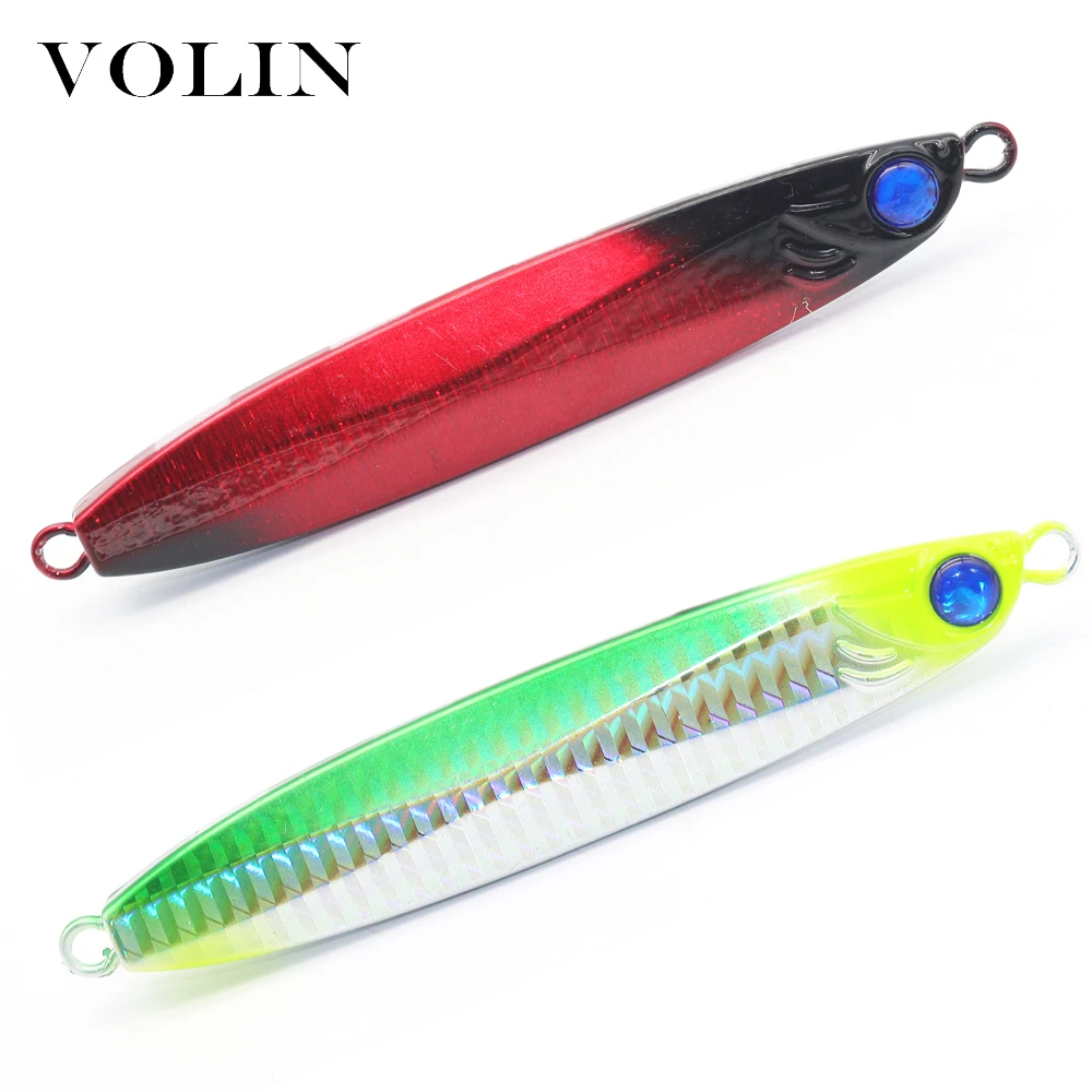 VOLIN-señuelo de pesca Artificial de Metal fundido, cebo de lubina duro, 80g, 100g, 1 unidad - imagen 2