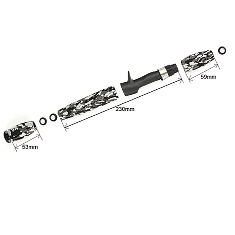 MNFT-Juego de mango de caña de pescar, juego de mango de caña de pescar giratoria, agarre trasero con asiento de carrete para construcción de caña, EVA, 1 Juego - imagen 4