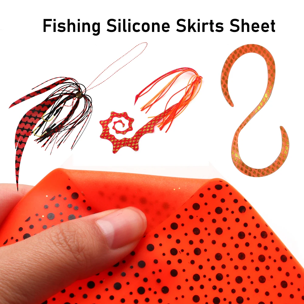 Película de hoja de silicona de 0,6mm-1mm, anzuelo de ayuda para mosca, fabricación de cola para Lucio, lubina, señuelos de pesca de trucha grandes, Material de atado - imagen 2