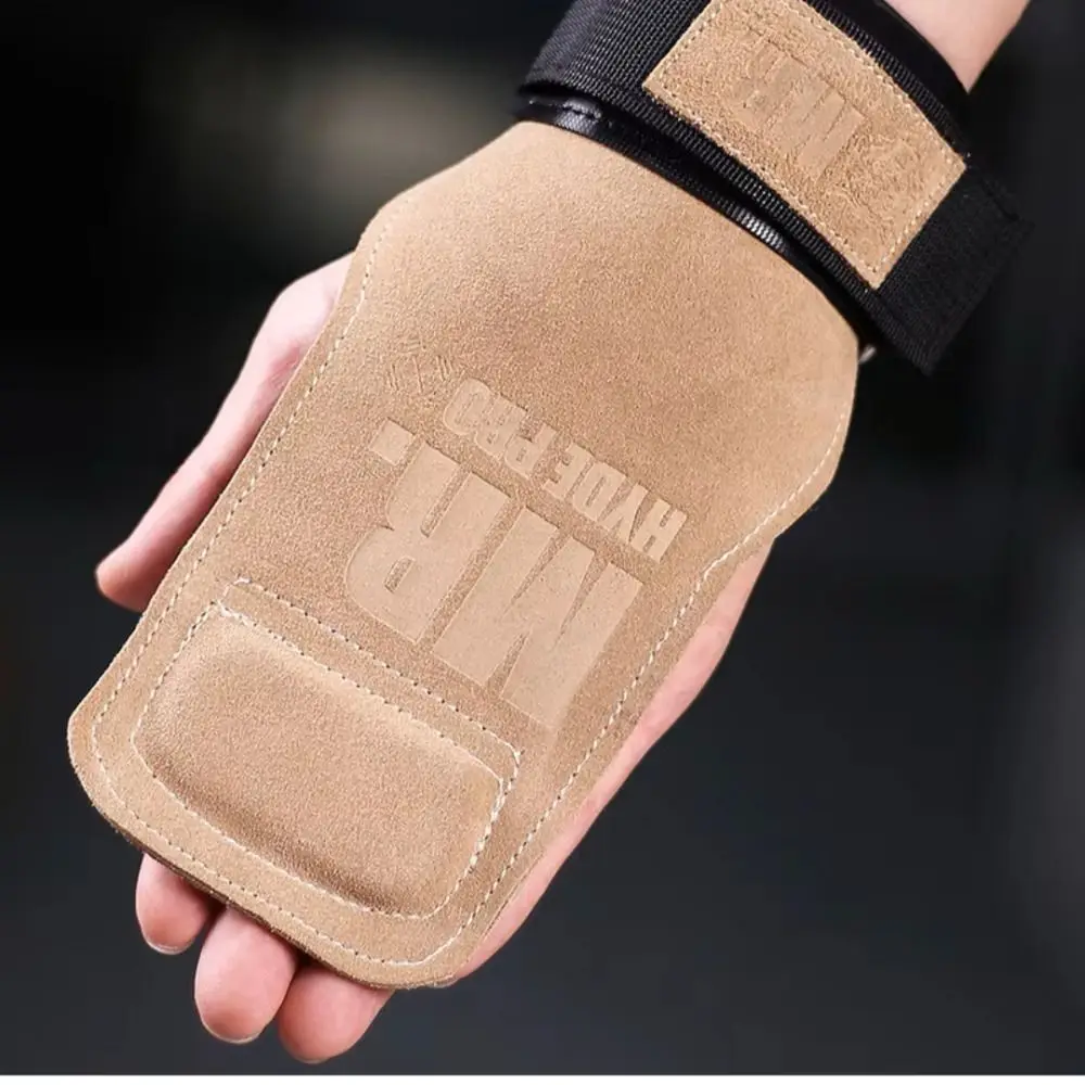 1 par de correas eléctricas SBR para Fitness, correas de muñeca de cuero grueso para levantamiento de pesas, correas eléctricas ajustables resistentes al desgaste para peso muerto - imagen 4