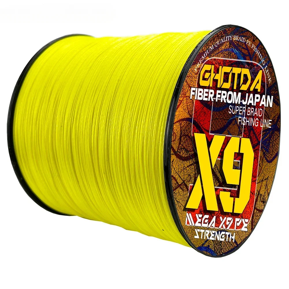 GHOTDA-sedal de Pesca de PE súper fuerte, 9 / 12 hebras, multifilamento de 100/300M, agua dulce, agua salada, tejido de carpa, 20LB-120LB - imagen 3