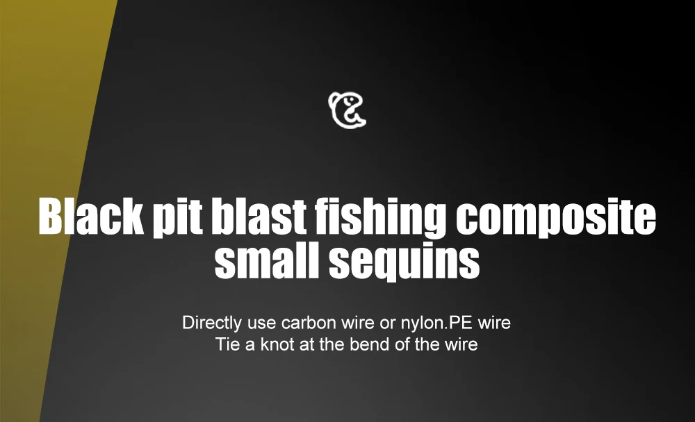Black Pit Blast Fishing Composite Sequinas pequeñas para soluciones de pesca versátiles y duraderas