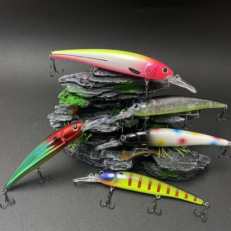 1 unidad de señuelo de Pesca Wobbler de pececillo flotante grande 145mm 16,8g Jerkbait Minnow Isca cebo duro Artificial Pesca Crankbait - imagen 3