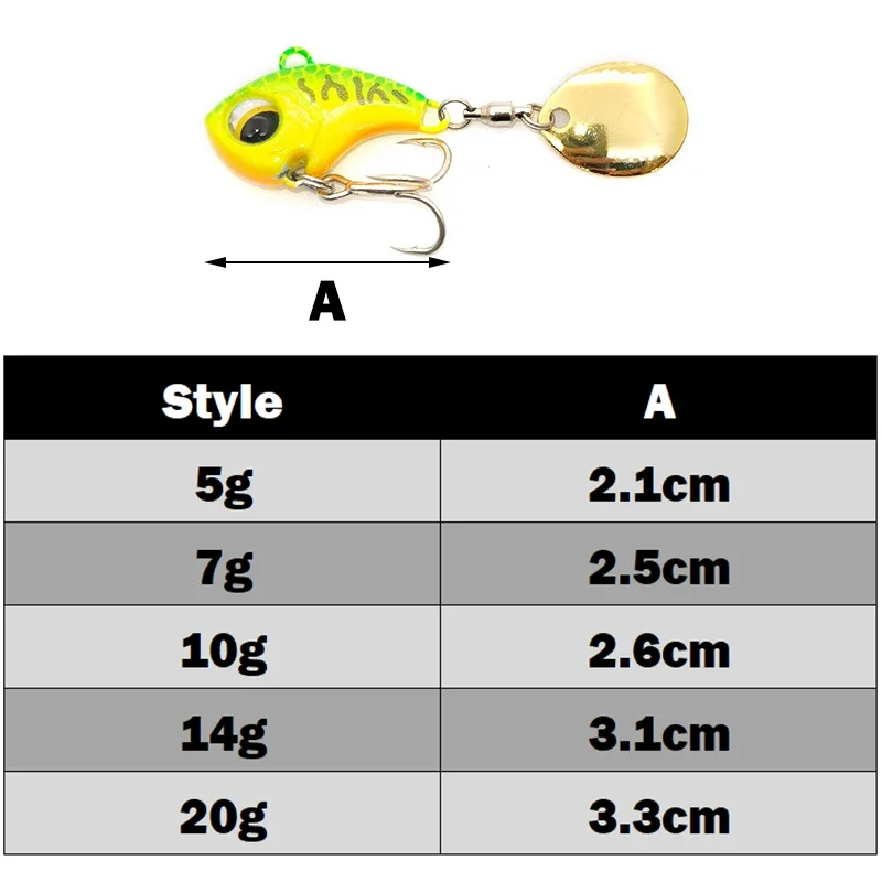OUTKIT, recién llegado, Mini VIB de Metal con cuchara, señuelo de pesca de 5-20g, señuelos de hielo de invierno, aparejos de pesca, Spinner de vibración Crankbait - imagen 5