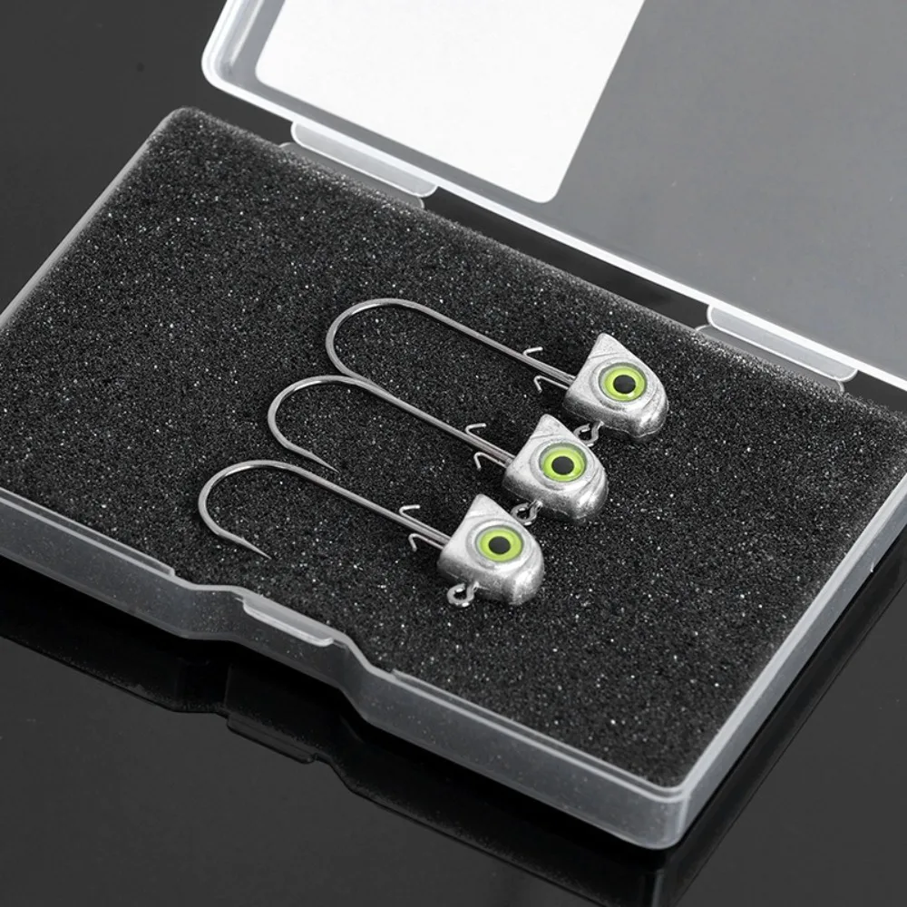 15PCS Metalen Swimbait Haak Jig Head Zilver Lichtgevende Ogen Zeewater Zoetwater Vishaak Hoge Sterkte 3.5g/5g/7g/10g/14g - imagen 2