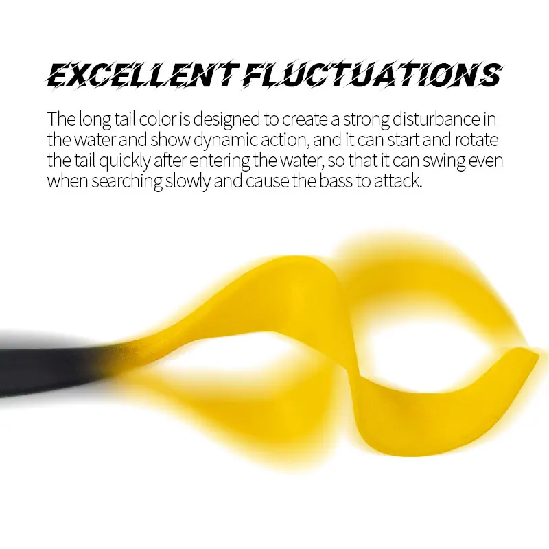 Balanzze-SEÑUELOS DE PESCA DE cola larga, 4 piezas, 12,5 Cm, 6,5G, cebo blando, Swimbait, silicona Artificial 3D, Wobblers, carpa, Lucio, trucha - imagen 5