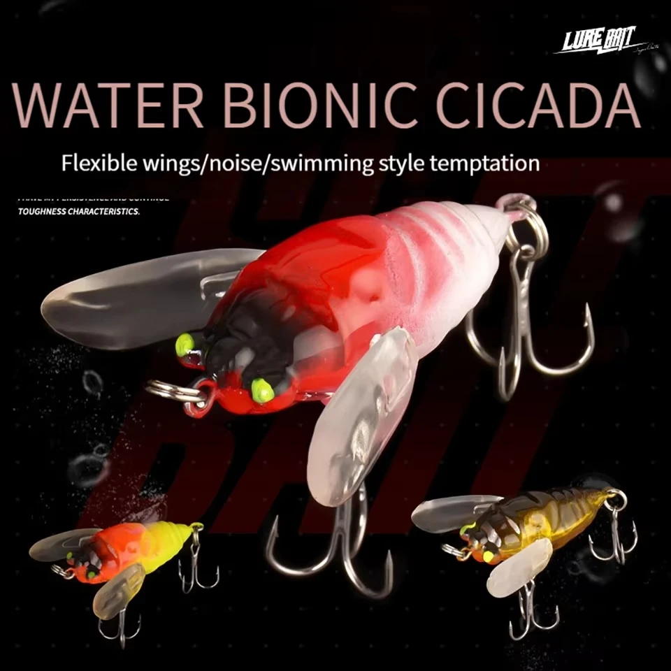 WALK FISH-señuelo de pesca de cigarra, 6,5g/5cm, simulación de ruido superior, sistema de superficie de agua, alas luminosas de noche, cebo falso, pesca en el mar - imagen 4