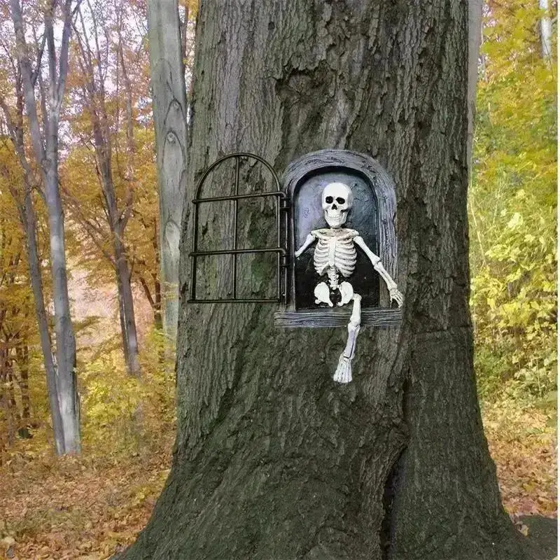 Esqueleto de resina Halloween – Decoración colgante para ventana - imagen 5