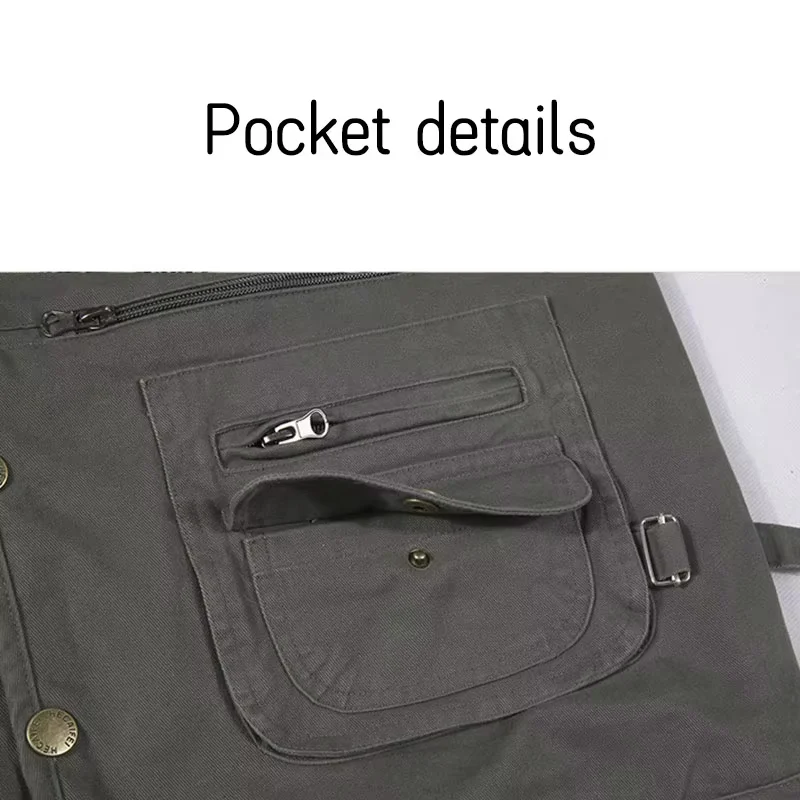 Chaleco de pesca de talla grande XL-5XL, chaqueta para exteriores, Otoño Invierno, resistente al viento, cálido, Jersey de pesca con múltiples bolsillos para hombres - imagen 4