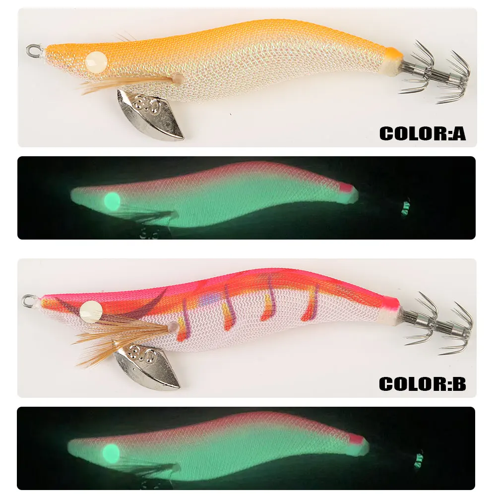 Un señuelo con un esquema de color rosa verde y amarillo