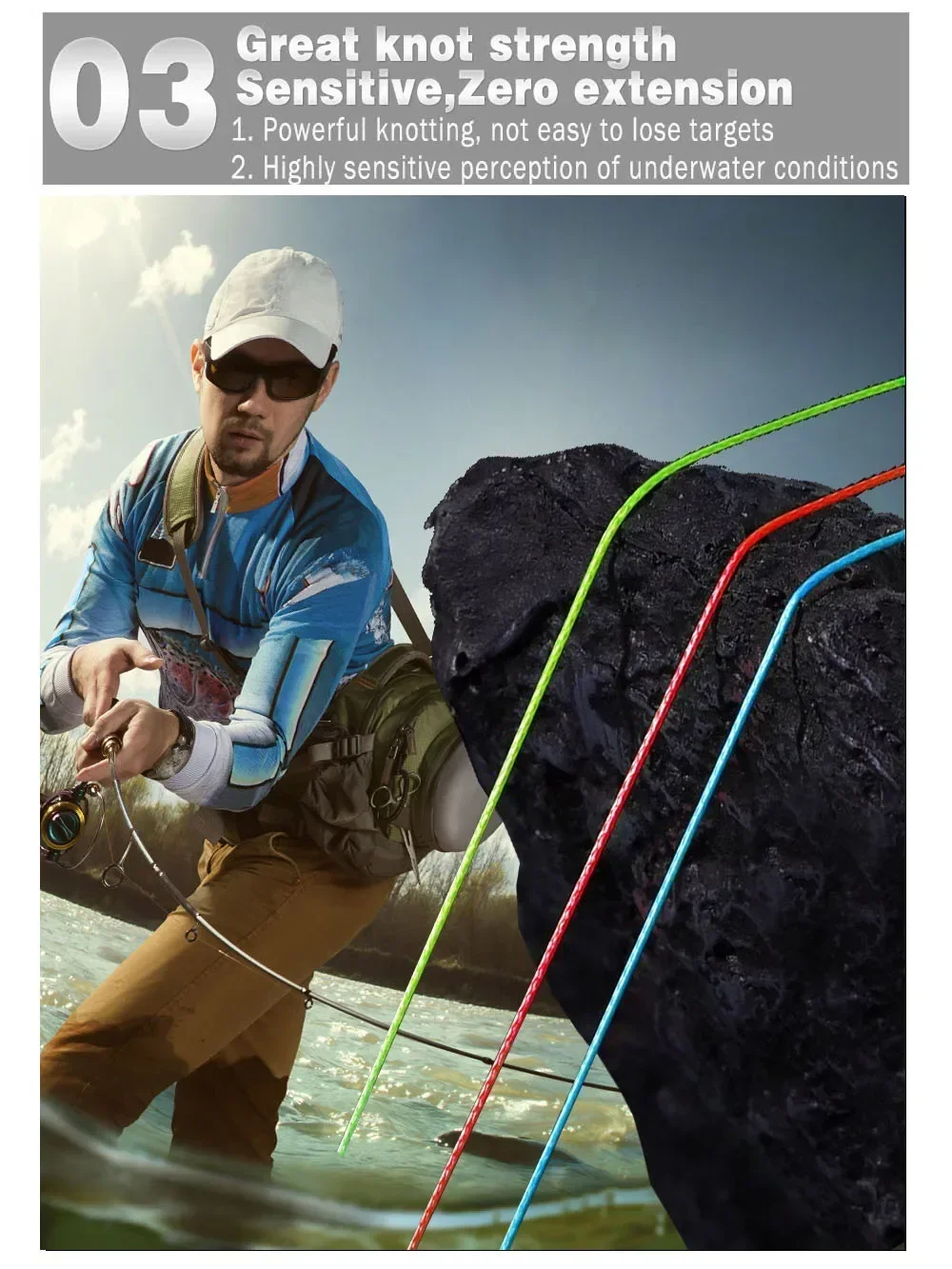 JOSBY 8X hilo de pescar multifilamento 8 hebras alambre trenzado PE 300M 500M 100M productos de pesca de carpa 22-100LB accesorios de pesca de mar - imagen 4