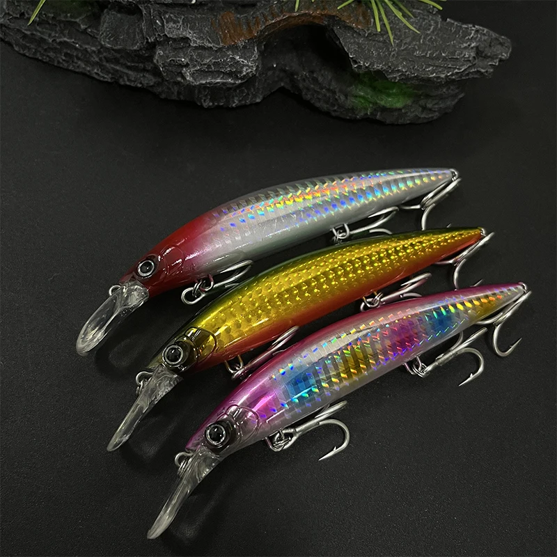 Señuelo de Pesca hundido de 110mm y 38g, pececillo pesado, pesca de curricán, lubina, trucha, Isca, Pesca, accesorios de cebo duro Artificial - imagen 4