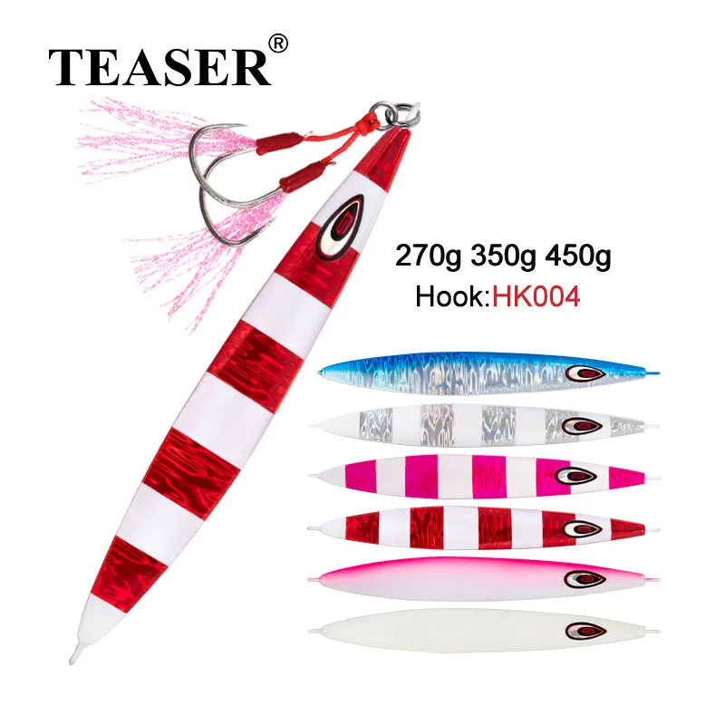 TEASER-señuelo J26 de hundimiento lento, cebo Artificial de 270g, 350g, 450g, cuchara de fundición de Metal, aparejos de pesca en el mar - imagen 2