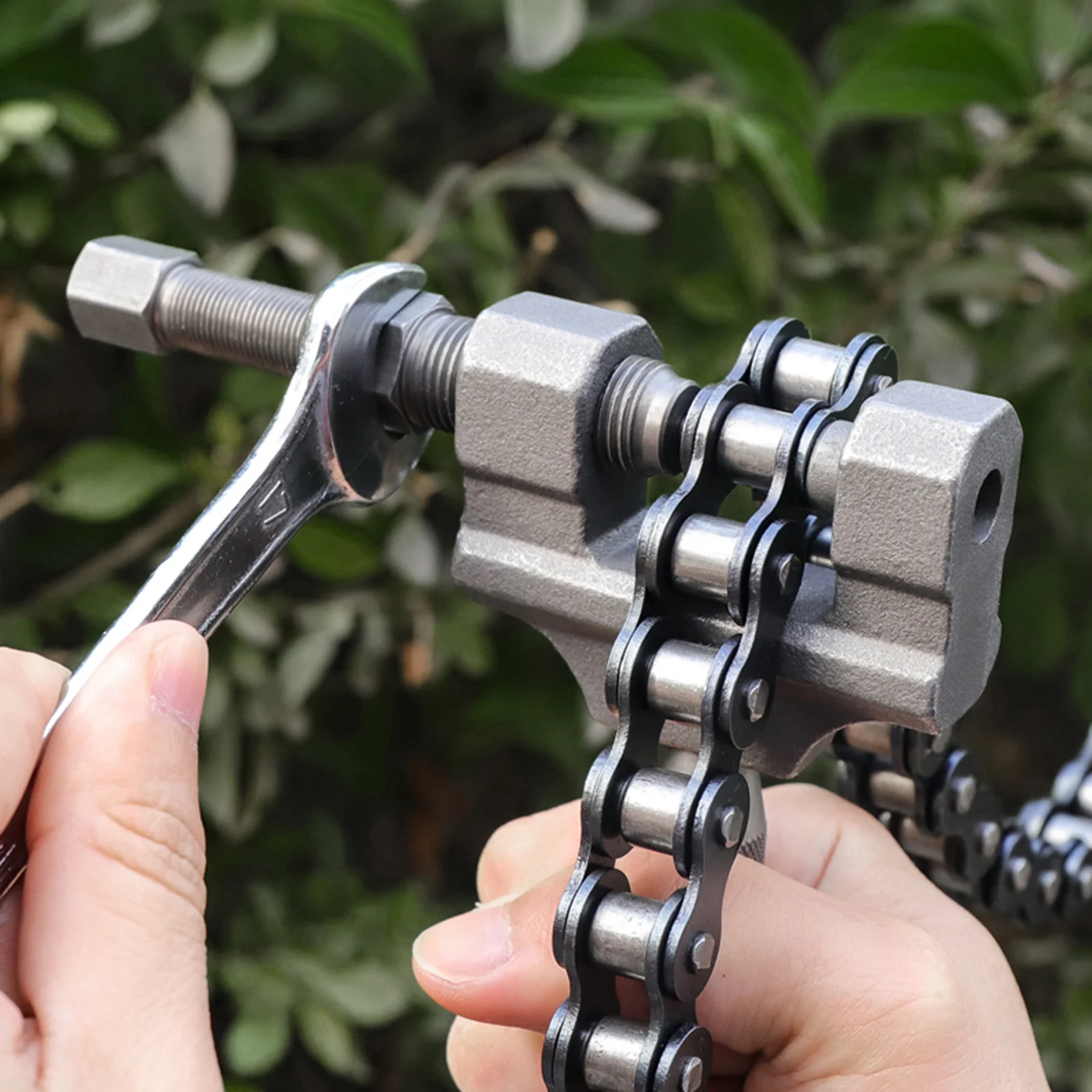 Disyuntor de cadena de bicicleta tipo 420-530, Extractor de remaches de cadena, mango reemplazable, para bicicleta eléctrica y motocicleta - imagen 2