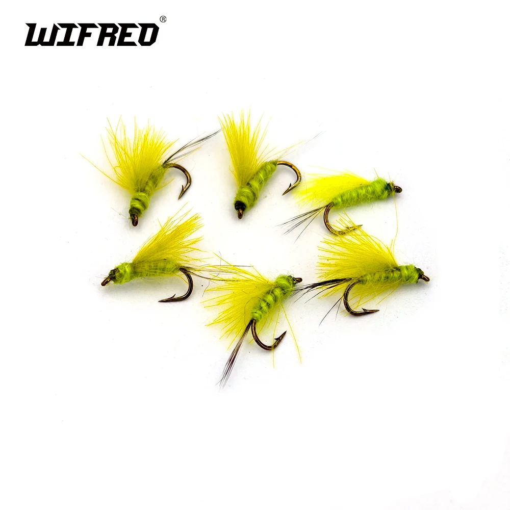 Moscas secas CDC WIFREO – Plumas amarillas para trucha y salmón - imagen 4