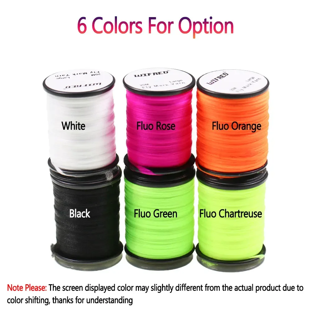 Bimoo-carrete de 20m/carrete sintético suave de alta visibilidad Para Post Wing, cajas flotantes emergentes, postes de paracaídas, ala dividida, Material de atado de moscas secas - imagen 4