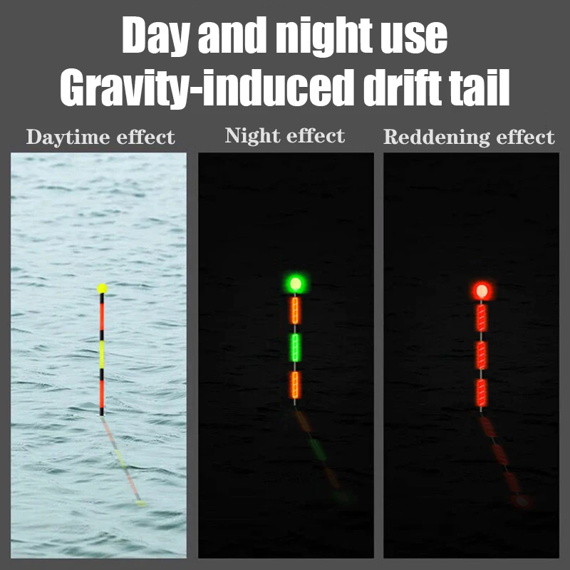 Flotador luminoso de pesca, equipo de pesca de alta sensibilidad con carga USB, inducción automática, destello rojo, novedad - imagen 2