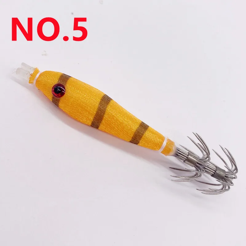 Rollo de tela luminosa de 7cm/4g, tubo de soplado UV, plantilla de pesca de pulpo, cebo de madera para camarones, anzuelo de calamar Bazooka, anzuelo de explosión de pesca, 1 Uds. * 7cm/4g - imagen 3