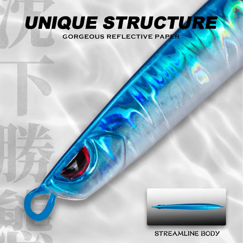 Hunthouse Super Slim SSZ Zinc Metal Casting Jig Shore Jigging señuelos 20g/30g/40g Zinc cebo Artificial aparejos de pesca para lubina - imagen 4