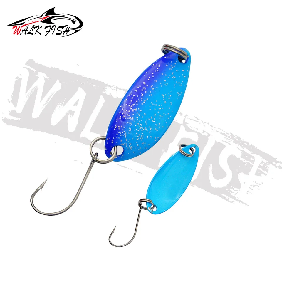 WALK FISH-señuelo de pesca de Metal, cuchara giratoria de lentejuelas duras, 6 piezas, 33mm, 3g - imagen 4