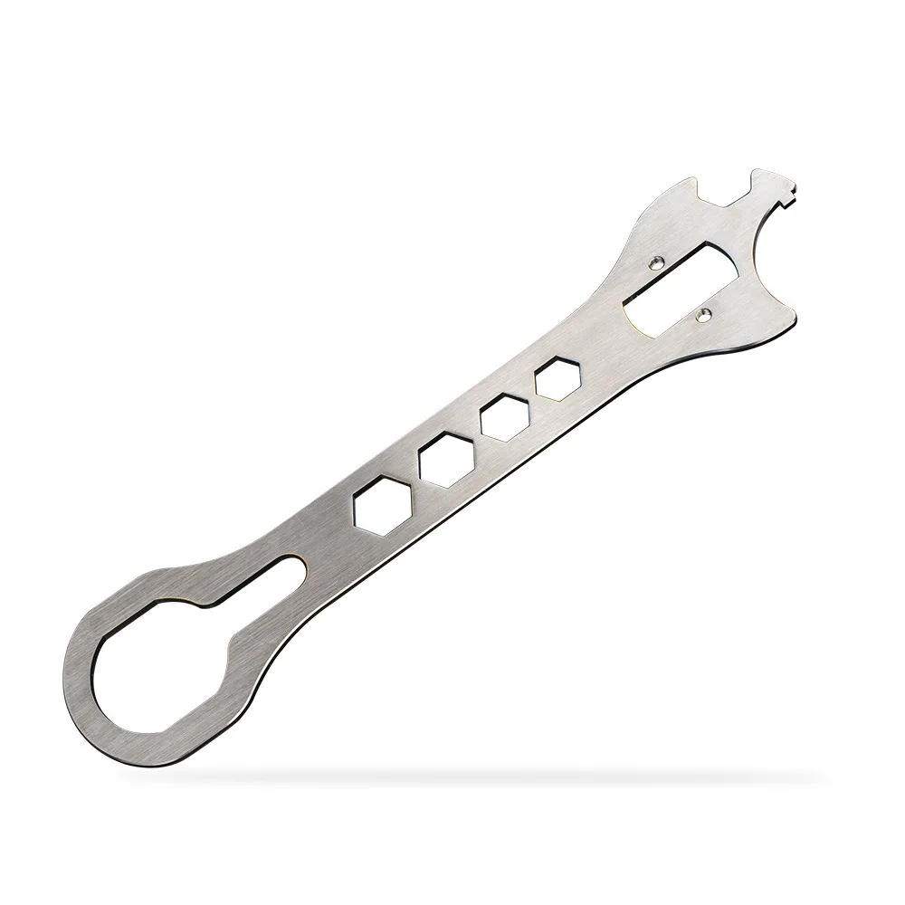 Herramienta de llave de bicicleta multifuncional, llave de manivela de reparación de bicicletas resistente al desgaste de acero inoxidable, portátil, antigua - imagen 4