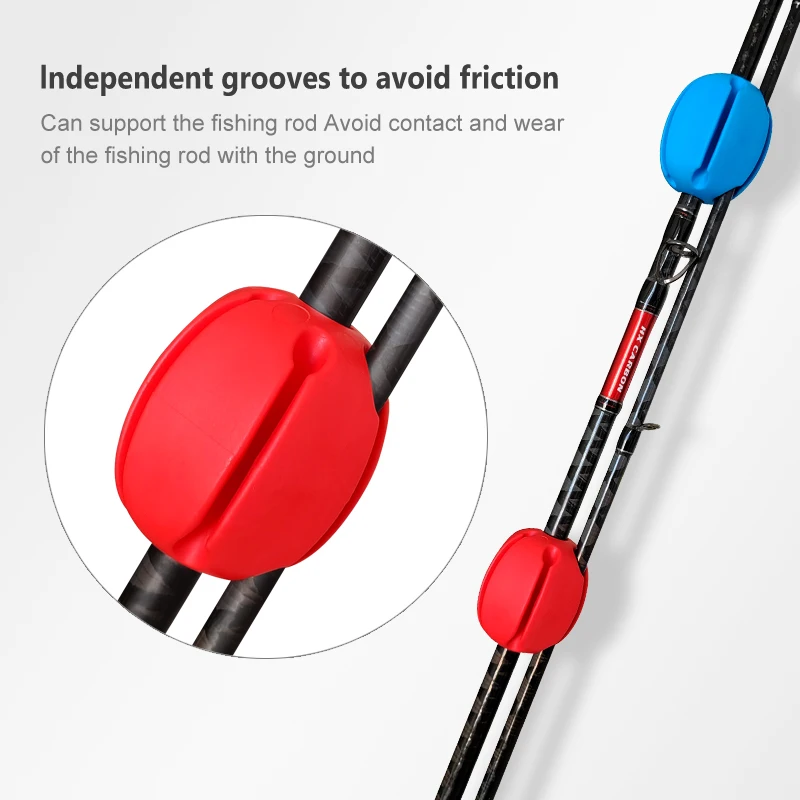 Correas de soporte para caña de pescar, paquete de correas para caña de pescar, bola fija, lazos, cinturón, piezas de herramientas de pesca, 2 uds. - imagen 3
