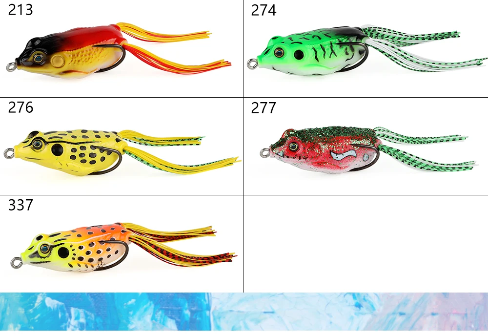 Descubra la vibrante selección de señuelos de pesca de rana realistas diseñados para aventuras de pesca efectivas