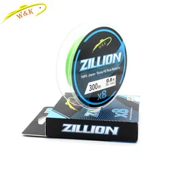 Línea de PE trenzada X8 de 300M, 60% ~ 75% a fuerza de nudo, súper líneas de pesca, aparejos de pesca para barcos