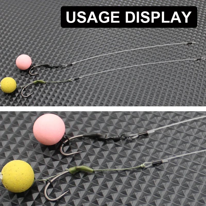 Línea de pesca de carpa, gancho, sección de boomes prensados para configurar, aparejo combinado, plataformas para el cabello, método de carpa, alimentador, aparejos de pesca - imagen 5