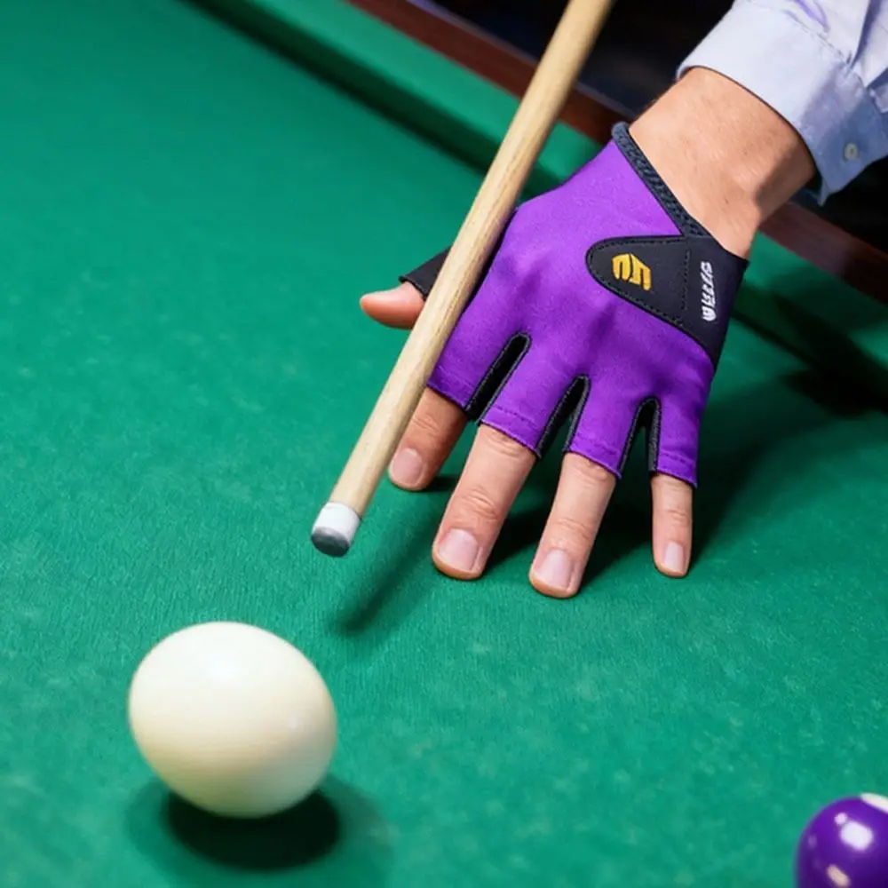 Guantes de billar elásticos de media falange antideslizantes de secado rápido - imagen 4