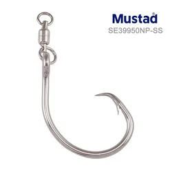 Mustad SE39950NP-SS Swivel Demon 3X anzuelos de pesca circulares fuertes y perfectos