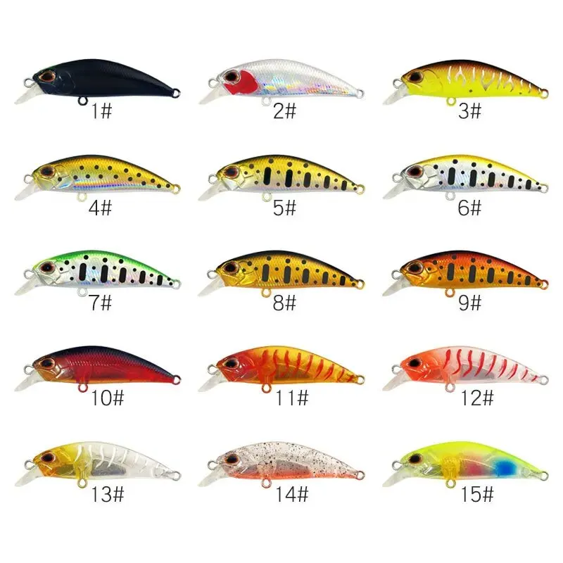 Cebo duro Luya sumergido Mino, cebo duro biónico ABS multicolor para mejorar tres libros, anzuelo, pesca en barco, pesca en agua dulce - imagen 5