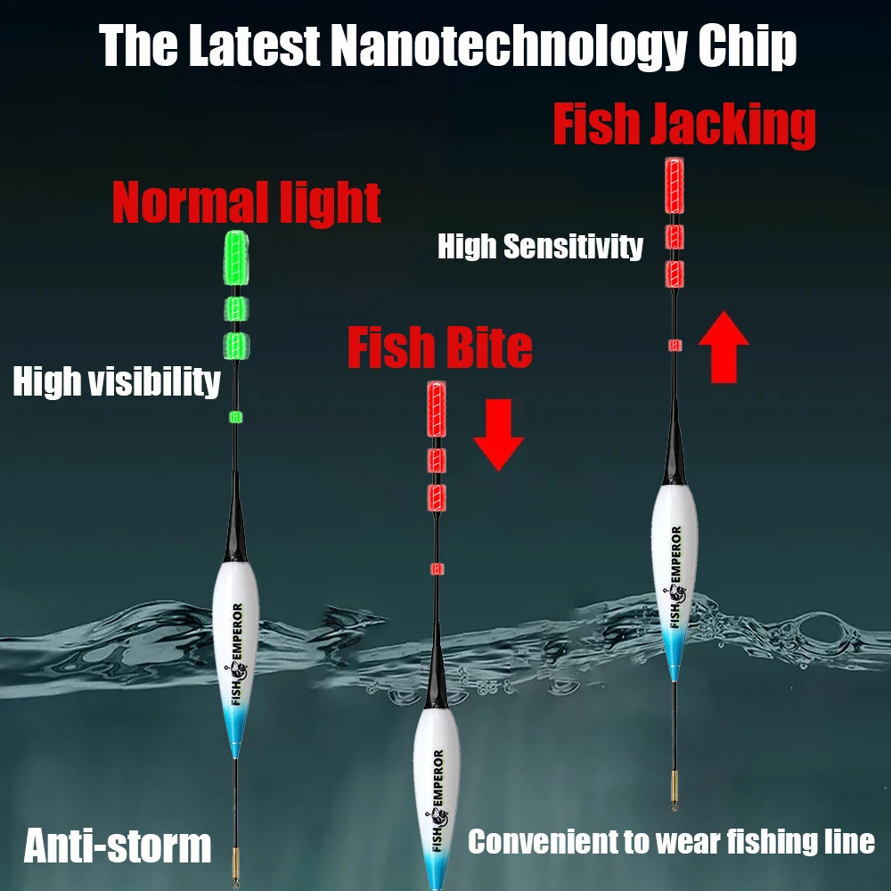 Flotador electrónico inteligente de pesca, Sensor de gravedad Led 2g, 5g, 7g, 10g, gran flotabilidad, Bobbers de Pose 2023 con batería CR425, barra luminosa - imagen 3