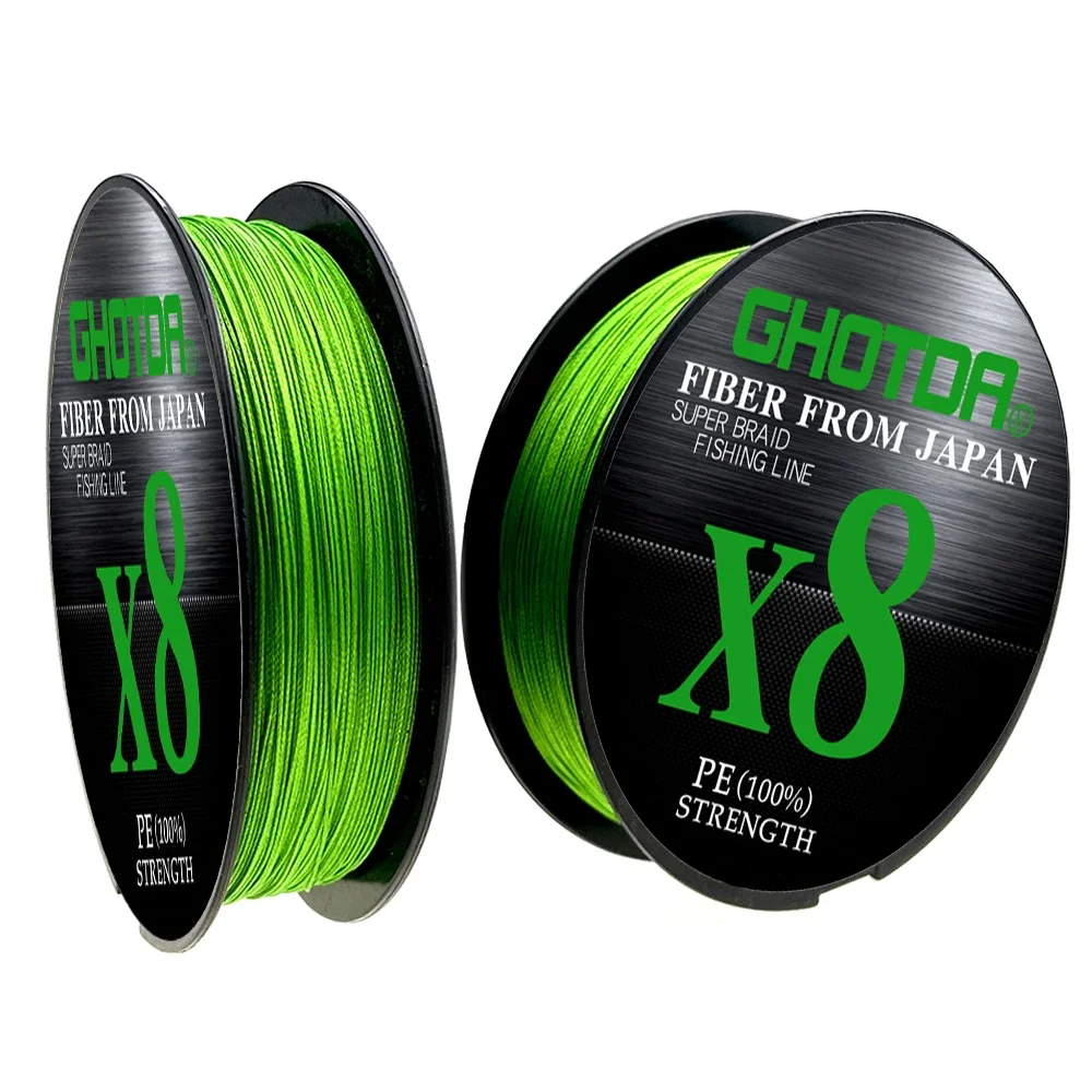 Hilo de pescar de 8 hebras, trenzado multifilamento de PE, hilo de tela de importación japonesa, para carpa, arrastre máximo de 78LB, 0,6-8,0 #100M - imagen 2