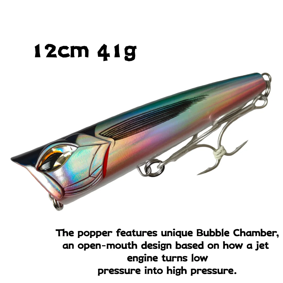 Noeby 120mm 40g señuelo de pesca de fundición larga salpicaduras flotante Popper cebo Artificial Wobblers Topwater cebo duro