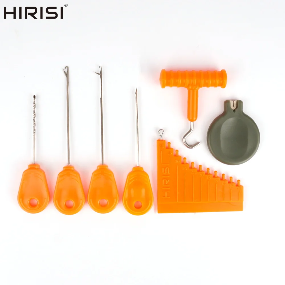 Hirisi 7 Uds Kit de aparejos de pesca de carpa aguja de cebo con caja herramientas de cebo de pesca accesorios de pesca BT18