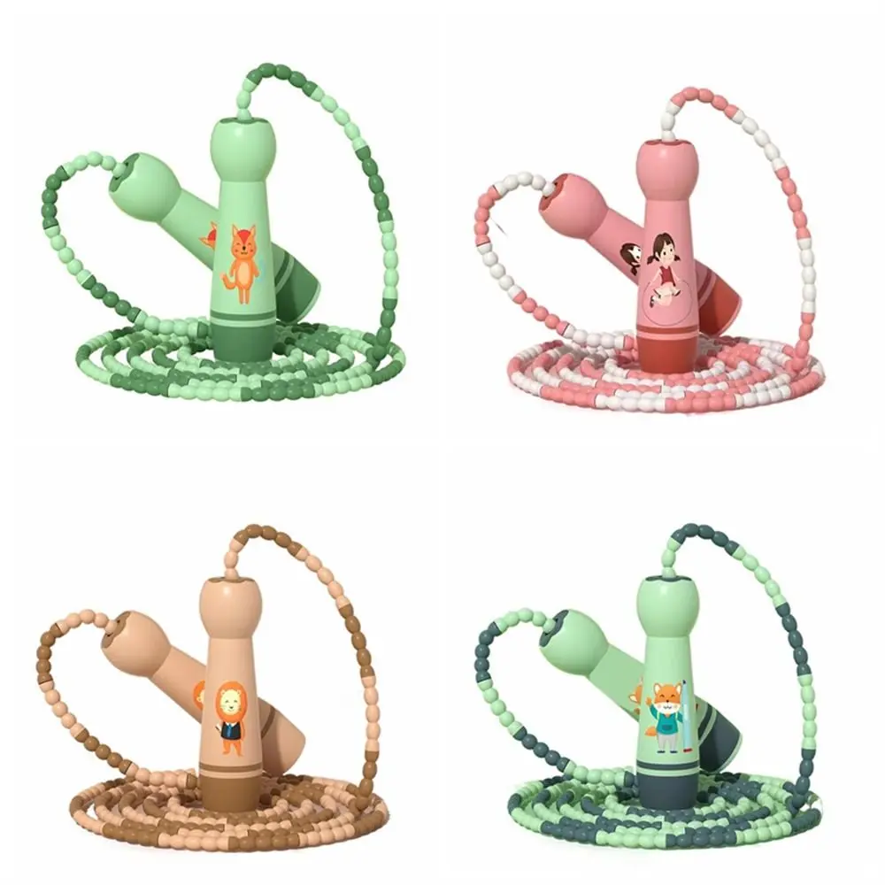 Preciosa cuerda de saltar ajustable para niños, diseño de filete, cuerdas de saltar coloridas, cuerda de algodón, cuerda de saltar encantadora para niños, ejercicio para niños - imagen 2