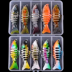 Juego de Wobbler que se hunde, Kit de pesca Crankbaits, cebo Artificial, señuelo duro, Swimbait, Lucio, Wobblers para aparejos de pesca de lubina, 5 uds.