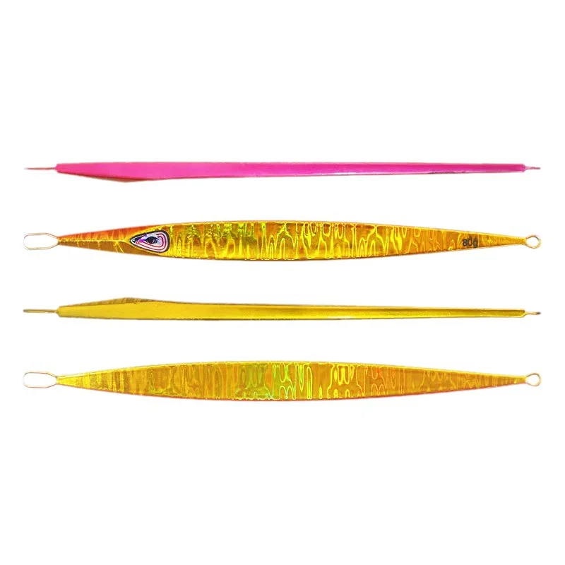 Placa de hierro para pesca en el mar, cebo de plomo de 80g, hundimiento de velocidad, grande, ideal para pescar en carretera, enderezar la boca - imagen 3