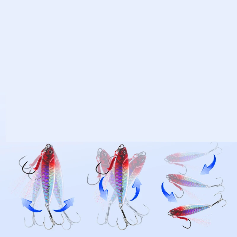 Jigging-señuelo de pesca de lubina, aparejo de cebo Artificial con escala, cuchara de plantilla de Metal fundido, 10/15/20g, lanzamiento a tierra, Jigging, novedad - imagen 2