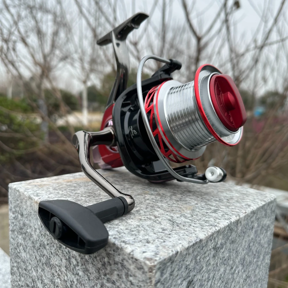 Carretes de pesca giratorios, carrete de pesca de mar fundido, modelo 9000 10000 120000, relación de engranaje 4,0: 1 para todas las aguas, arrastre máximo 25kg - imagen 2