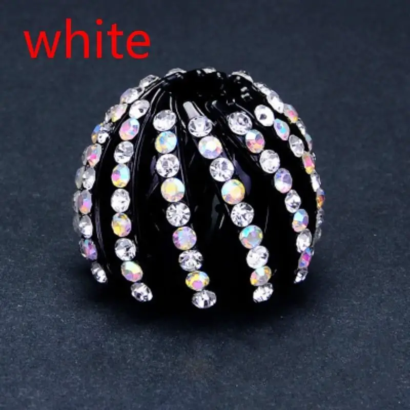 Nuevo Soporte para cola de caballo con forma de Nido de Pájaro, pinza para el pelo con forma de garra de cangrejo, horquilla con diamantes de imitación para mujeres y niñas, accesorio - imagen 4