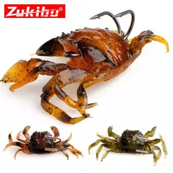 Señuelo de cangrejo 3D artificial con anzuelos afilados