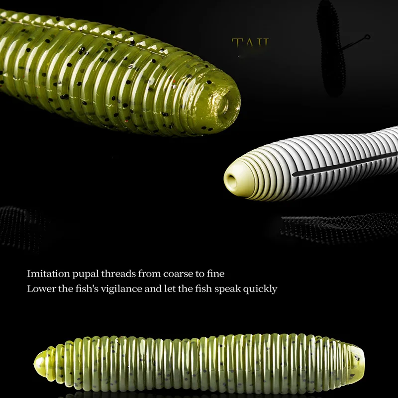 Lurefans 2024 nuevo 1,7/1,85/2,0 pulgadas 8/9 Uds BB-PIPA cebos blandos flotantes señuelo de pesca de gusanos artificiales cebo elástico alto - imagen 5