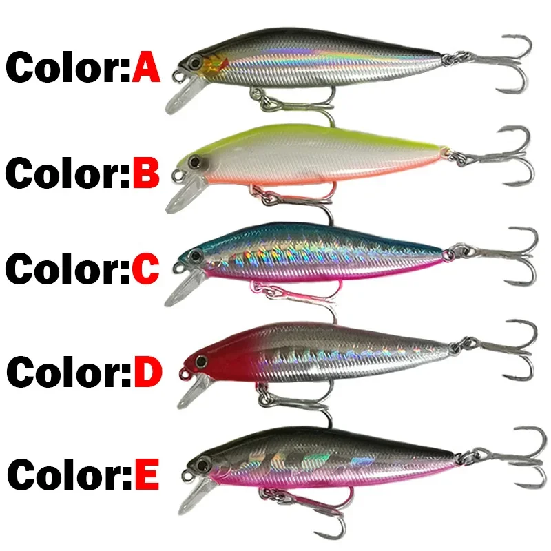 OUTKIT 1 Uds señuelo de Pesca Minnow 4,3g cebo Artificial hundido ojos 3D Wobblers de plástico aparejos Pesca sistema magnético de fundición lejana - imagen 4