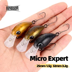 Kingdom Mini Minnow Crankbait flotante para trucha y lucio